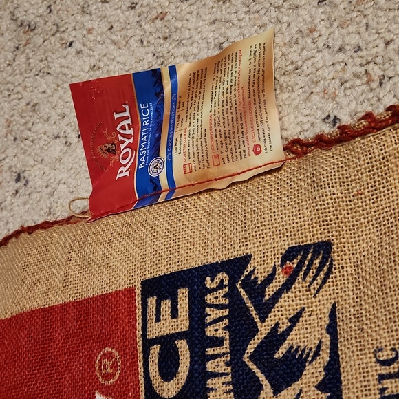 Royal Basmati Rice Burlap Zipper Close Tote Bag - Picture 3 of 5
